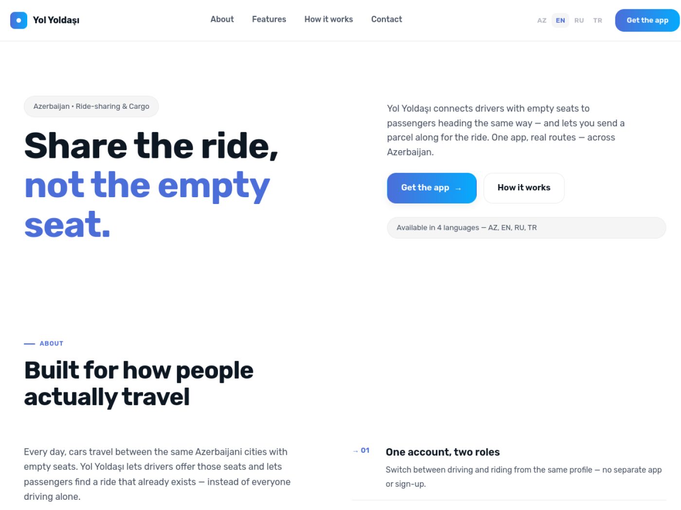 Yol Yoldaşı — homepage screenshot