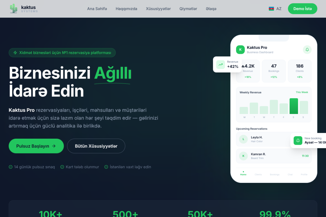 Kaktus Booking — Reservation Platform