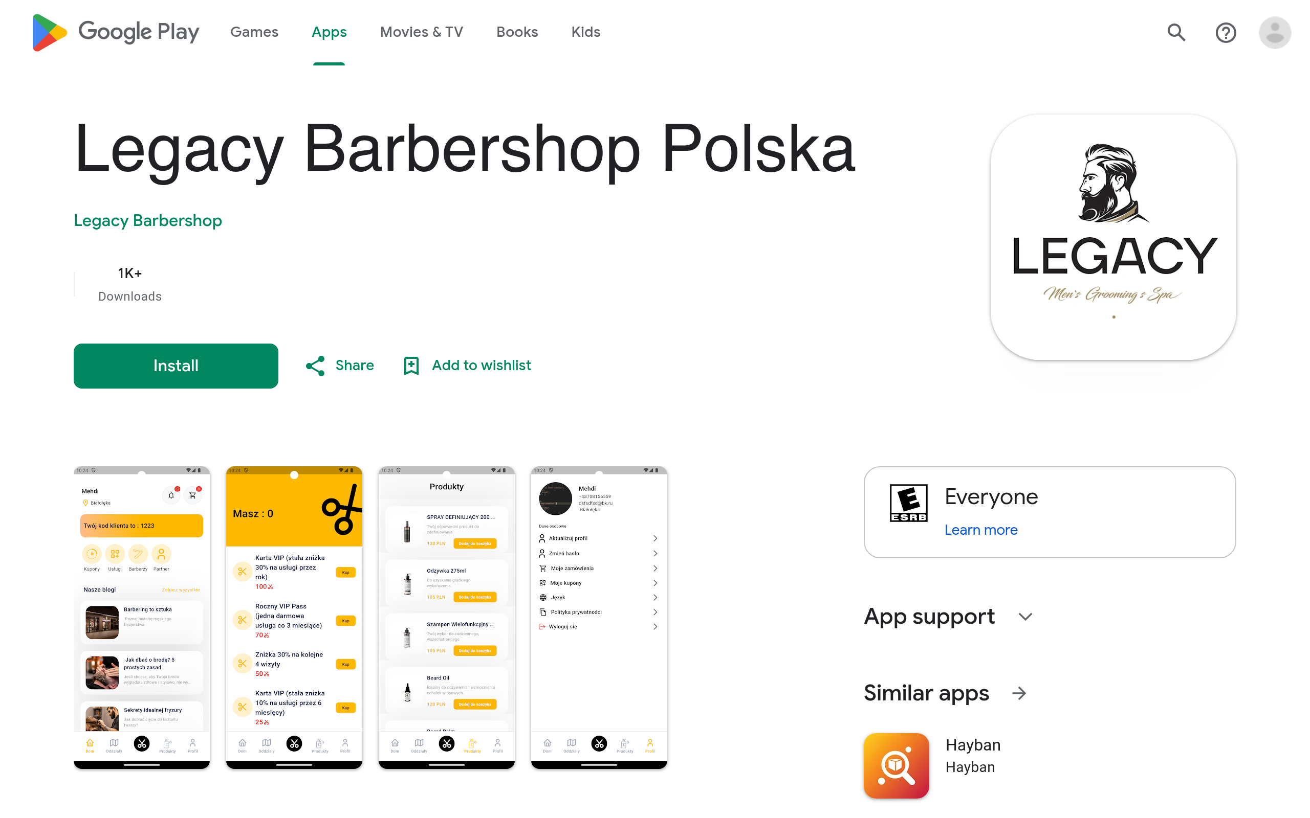 Legacy Barbershop — Loyalty App