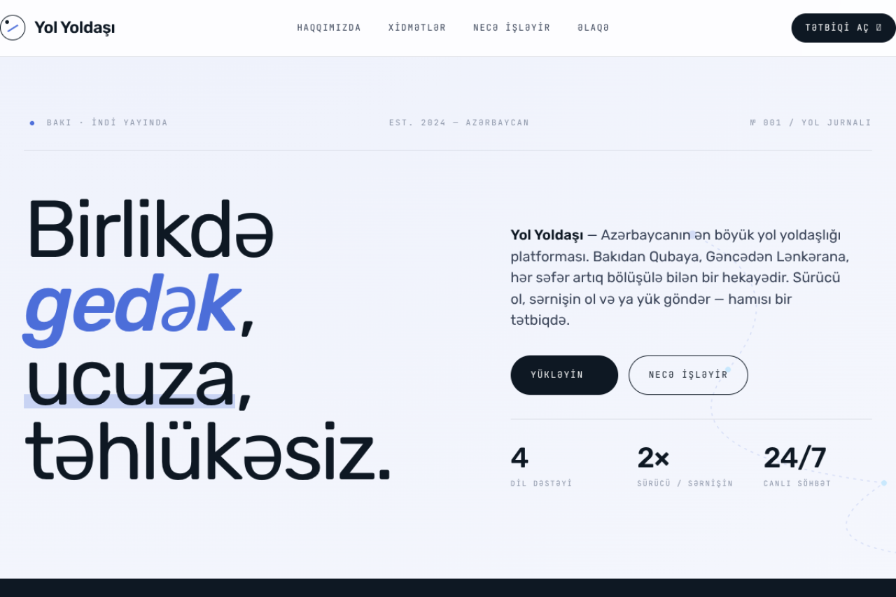 Yol Yoldashi — Travel Companion